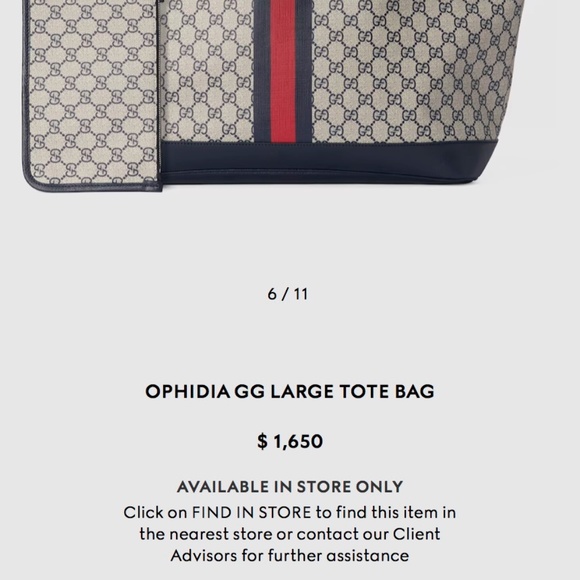 Gucci Ophidia GG Large Tote In Beige and Blue Supreme - Picture 14 of 15